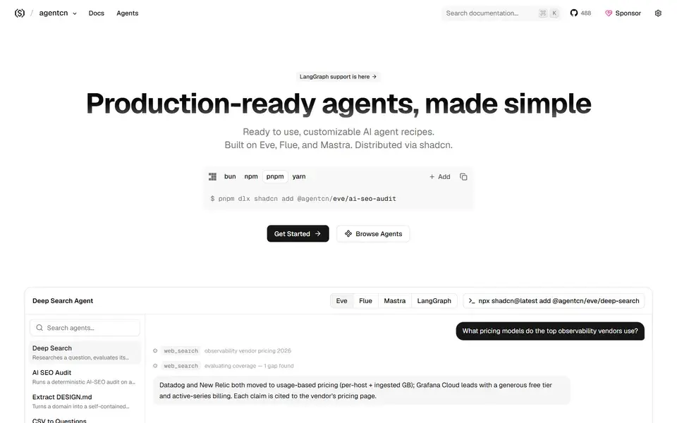 AgentCN website preview