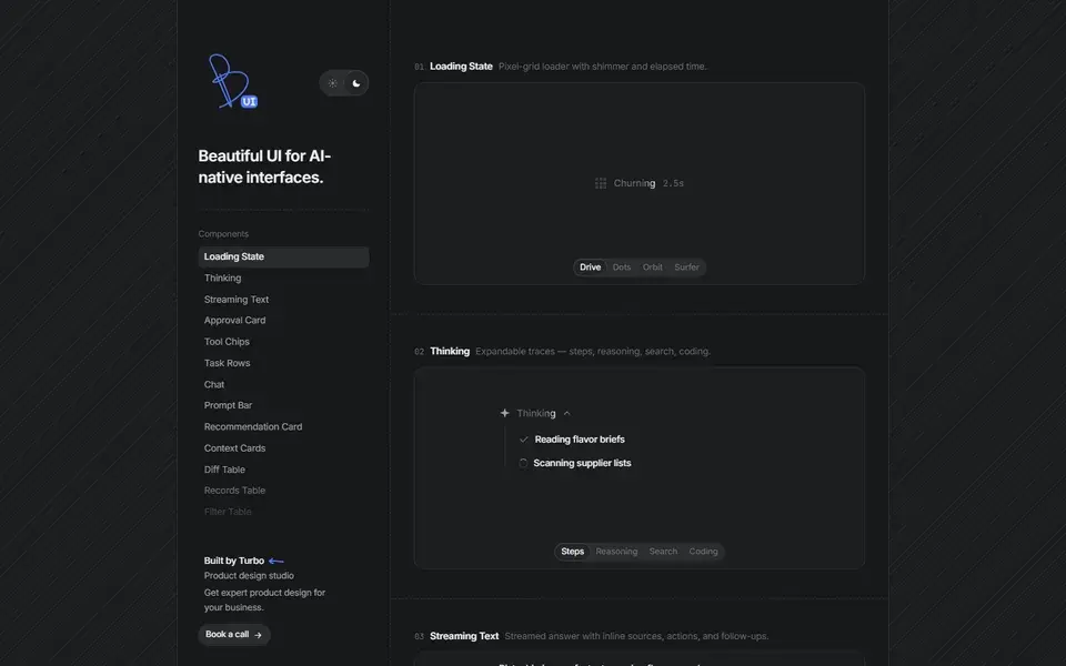Beautiful UI website preview