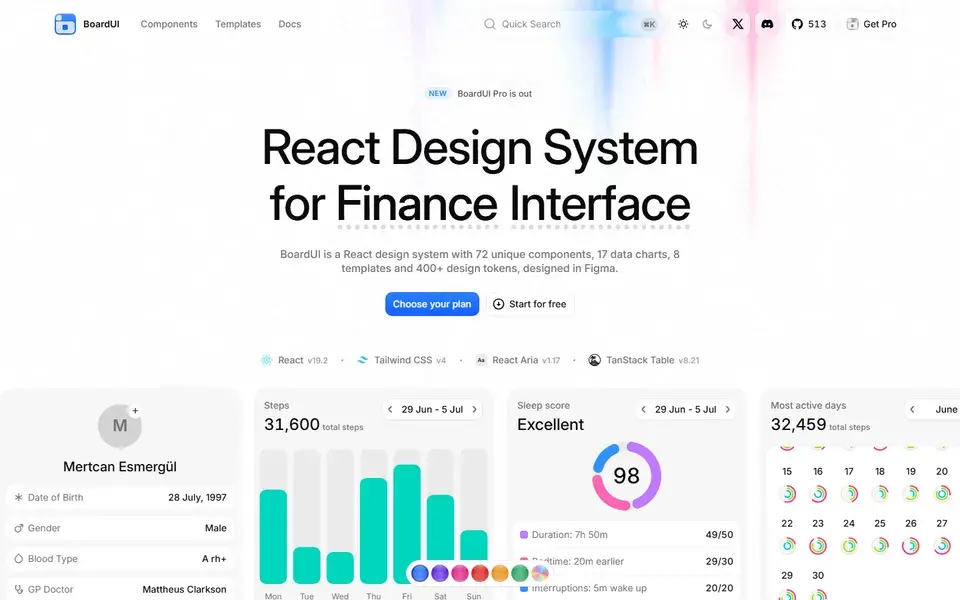 Boardui website preview