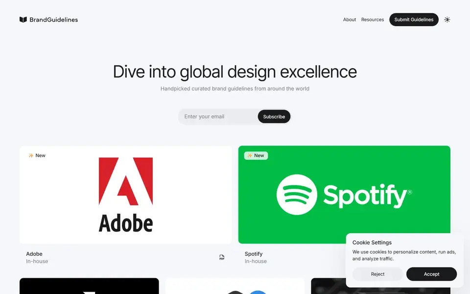 Brand Guidelines website preview