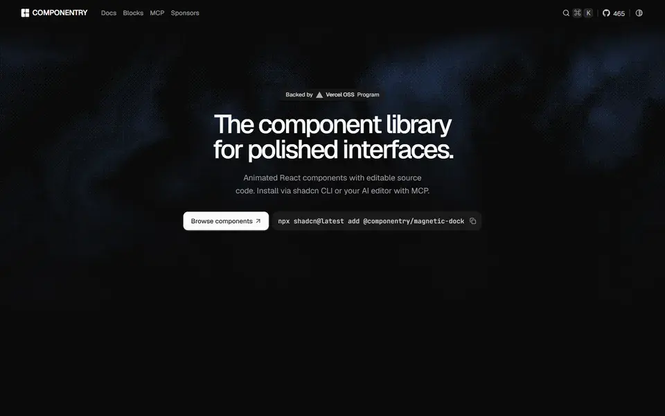 Componentry website preview