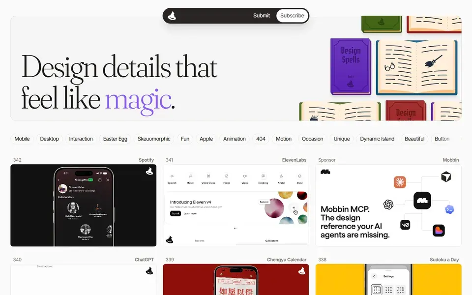 Designspells website preview