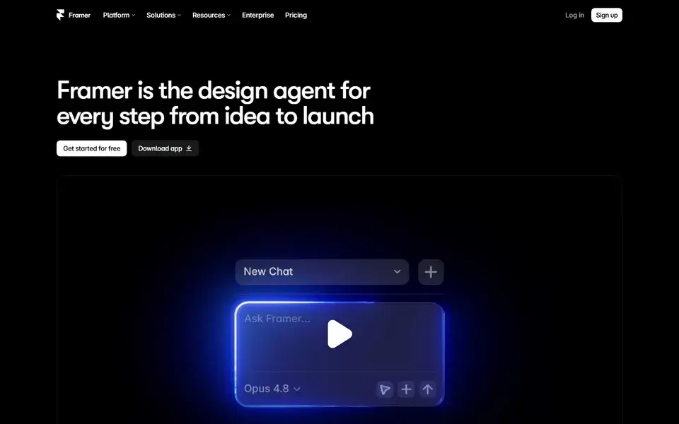 Framer website preview