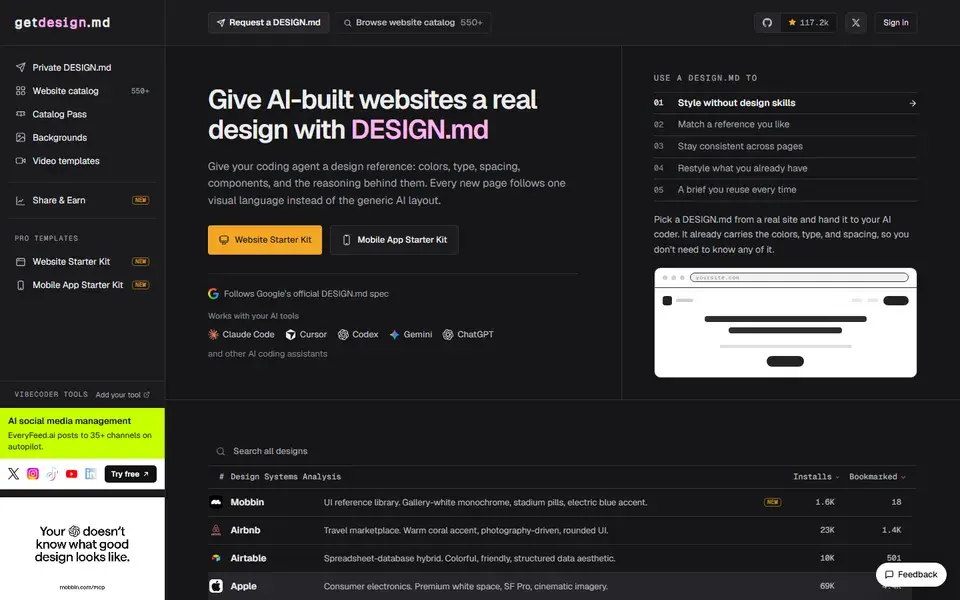 Getdesign website preview