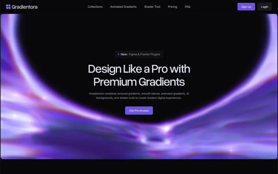 Gradientora website preview