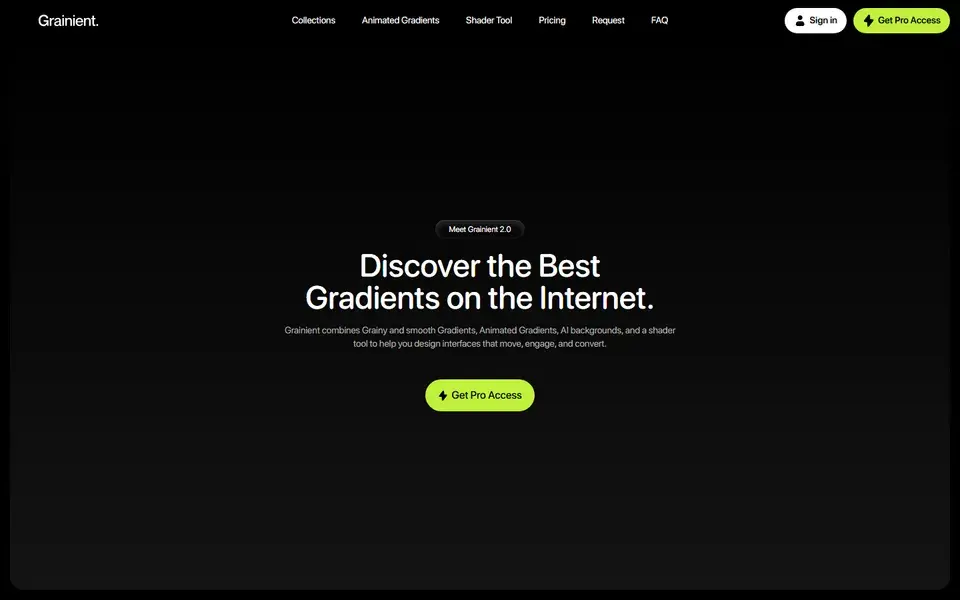 Grainient website preview
