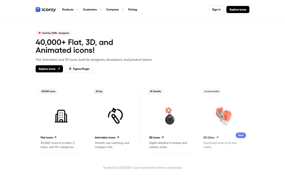 Iconly website preview