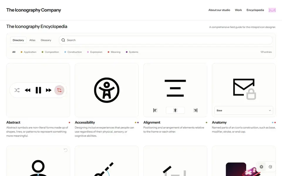 The Iconography Encyclopedia website preview