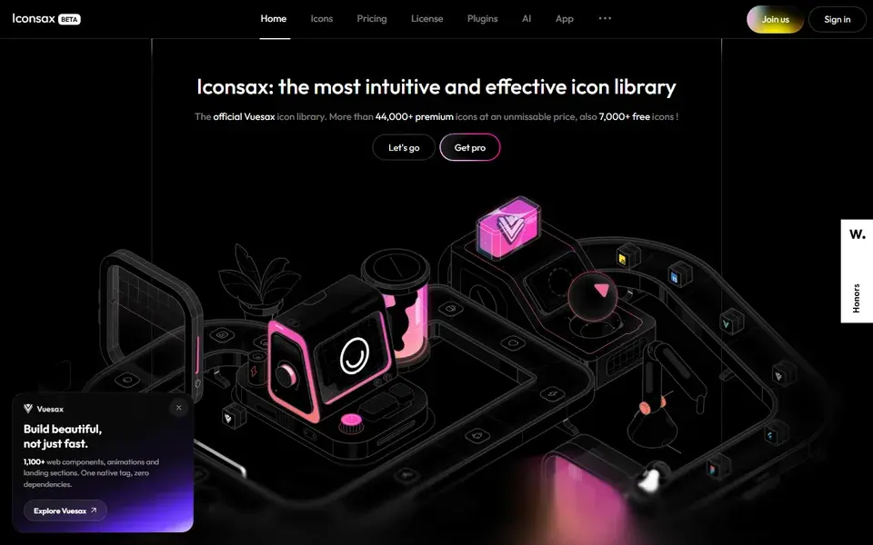 Iconsax website preview