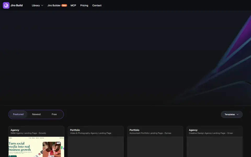 Jiro website preview