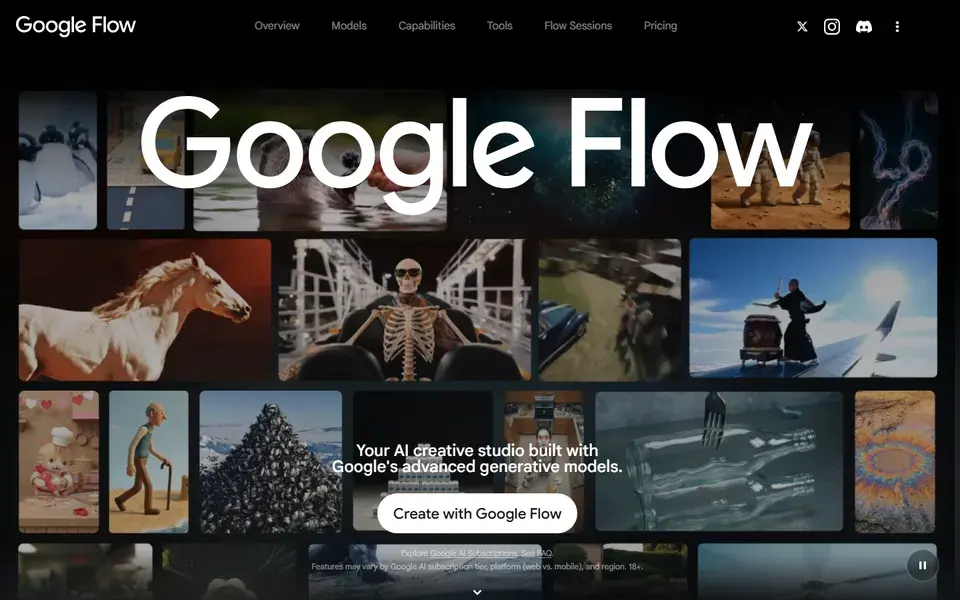 Google Flow website preview