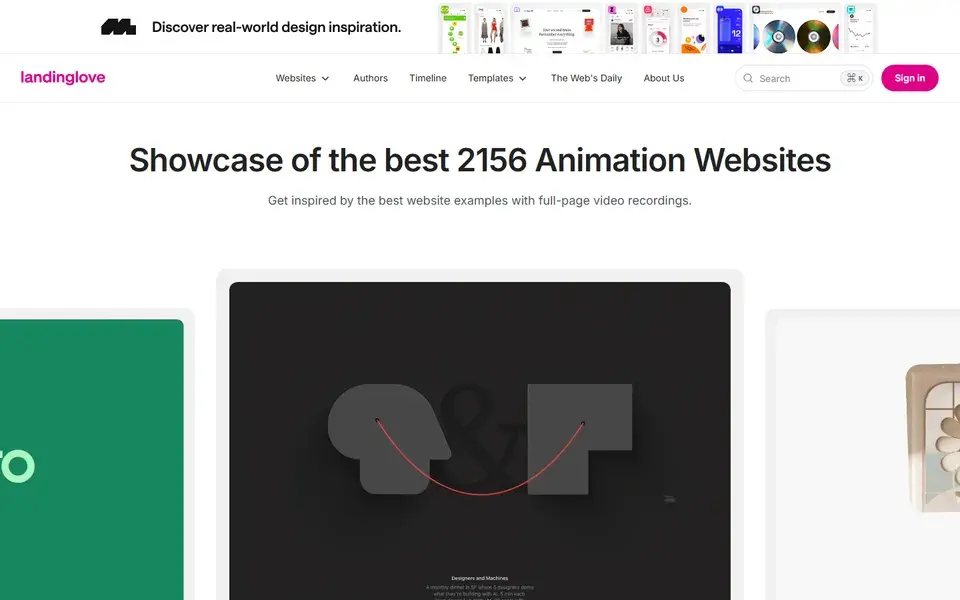 Landing website preview