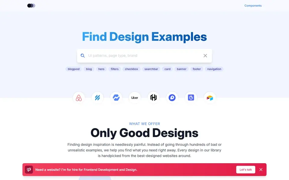 Lookup website preview