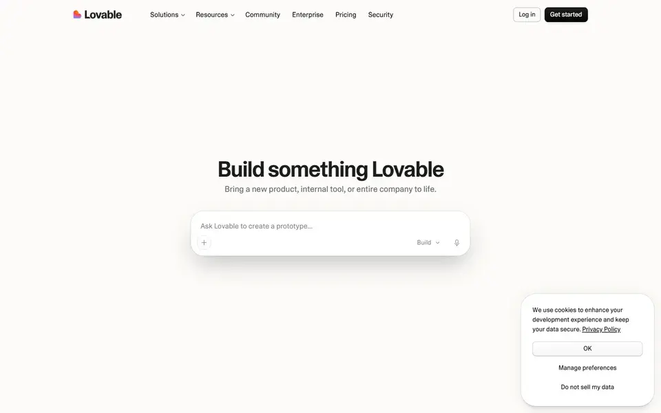 Lovable website preview