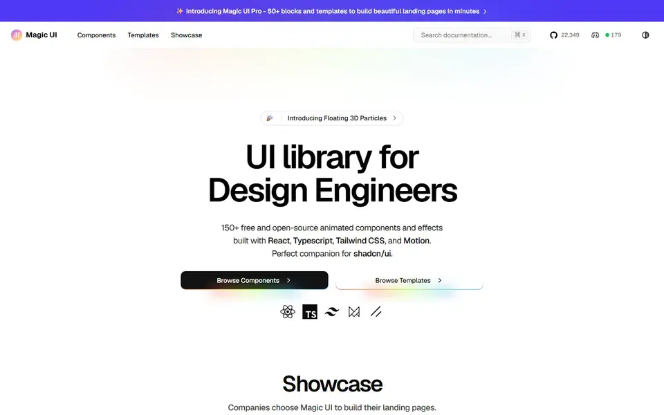 Magic UI website preview