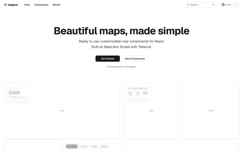 MapCN website preview