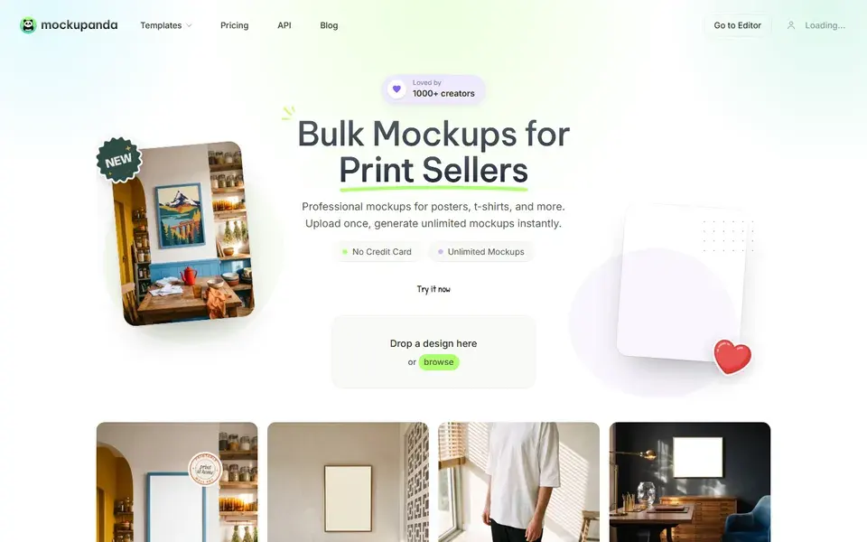 Mockupanda website preview