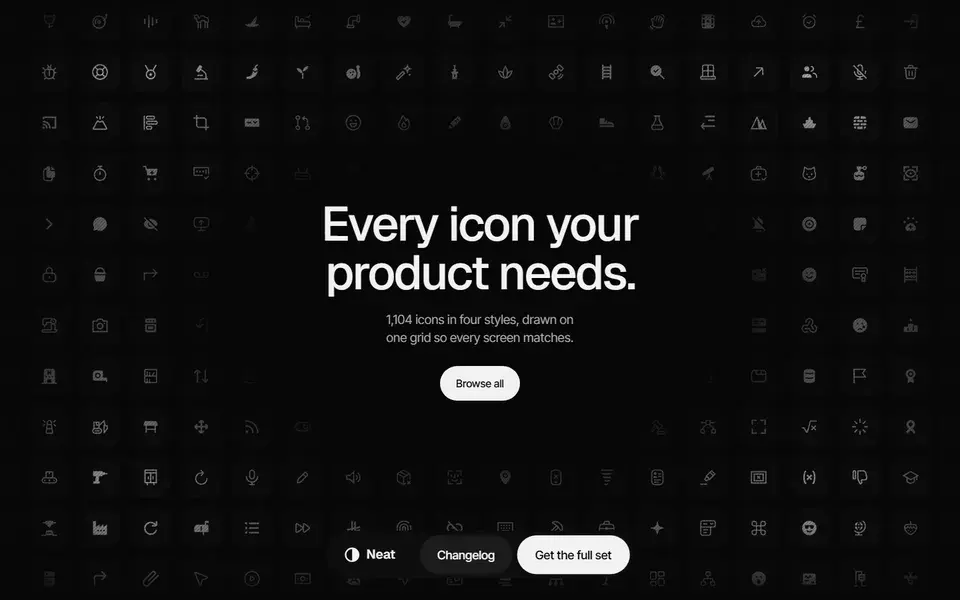 Neat Icons website preview