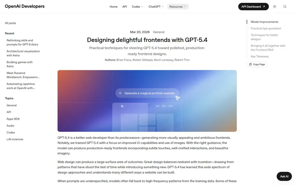 Openai website preview