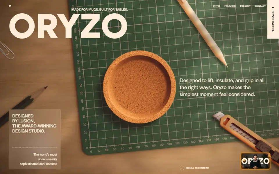 Oryzo website preview