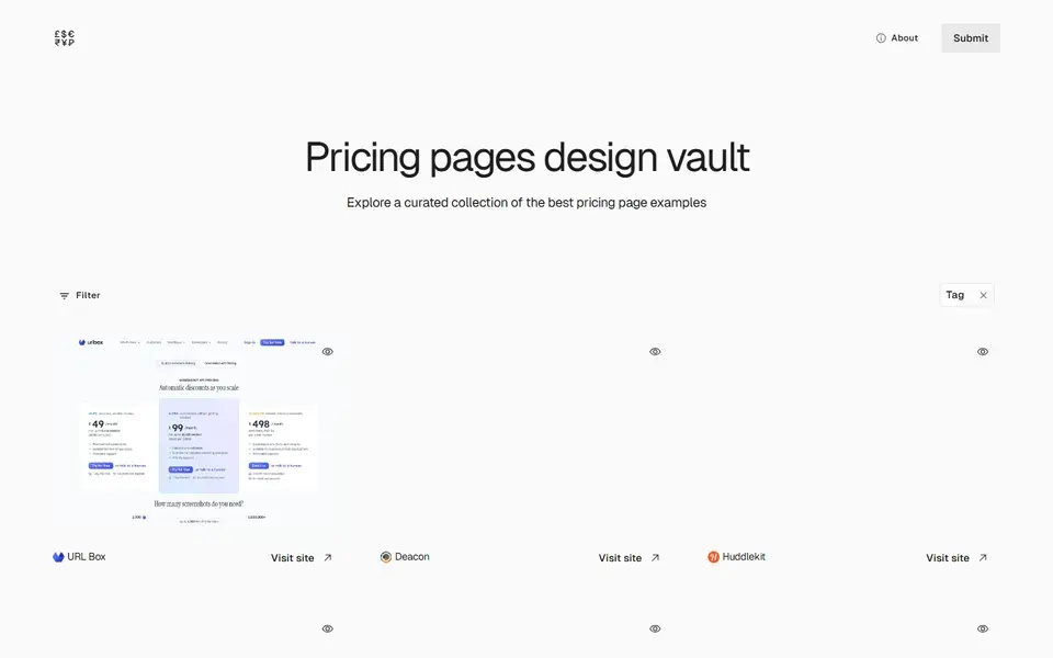 Pricing Pages website preview