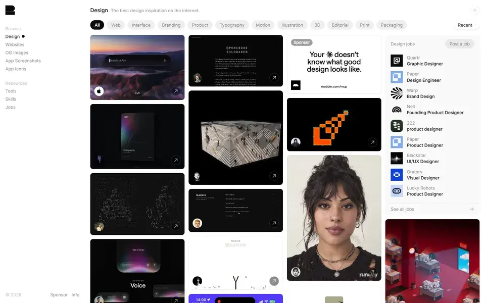 Recent website preview