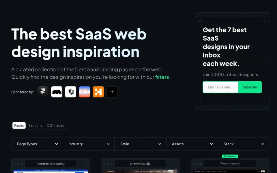 Saaspo website preview