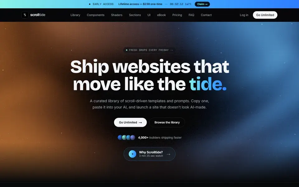 Scrolltide website preview