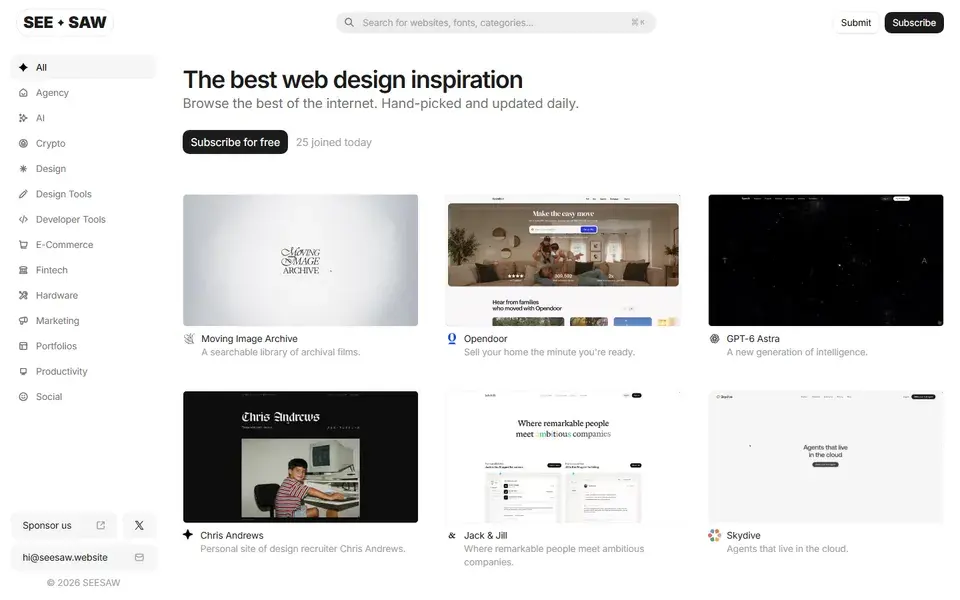 Seesaw website preview