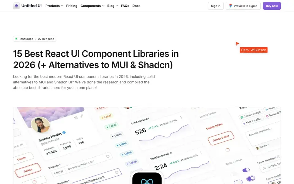 Untitledui website preview