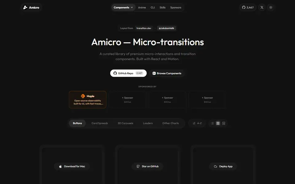 Amicro website preview
