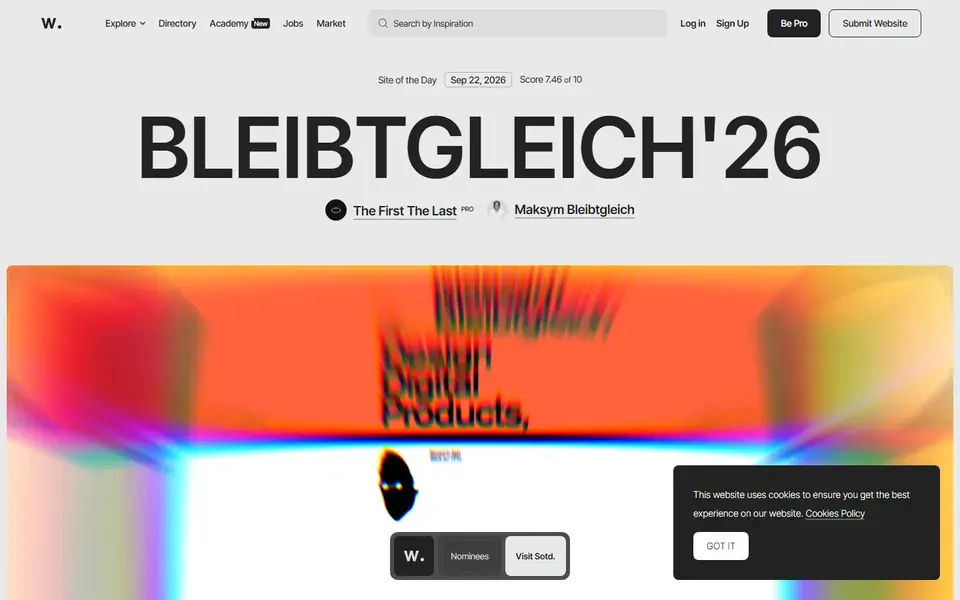Awwwards website preview