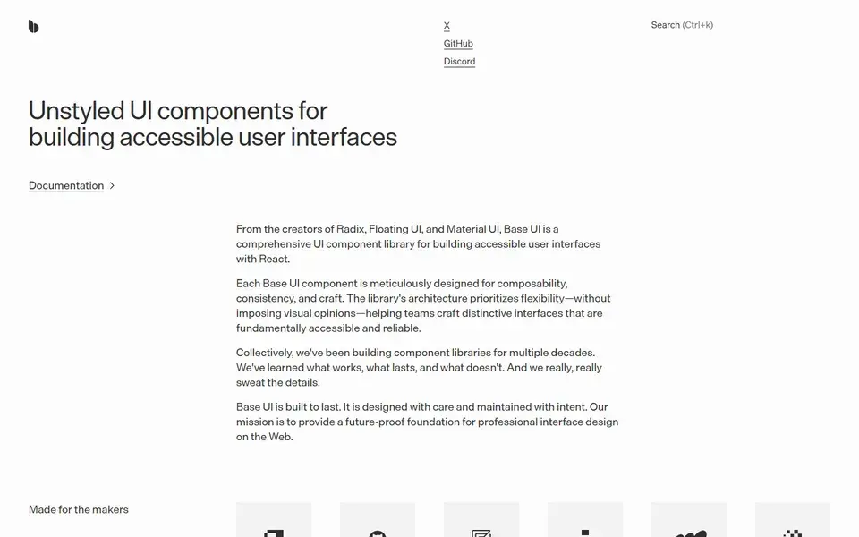 Base Ui website preview