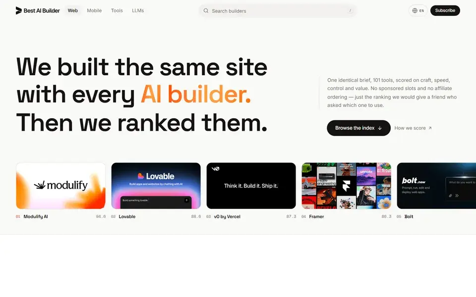 BestAIBuilder website preview