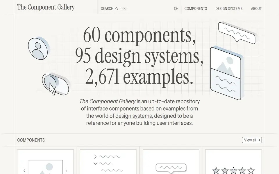 Component website preview