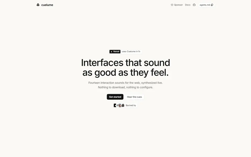 Cuelume website preview