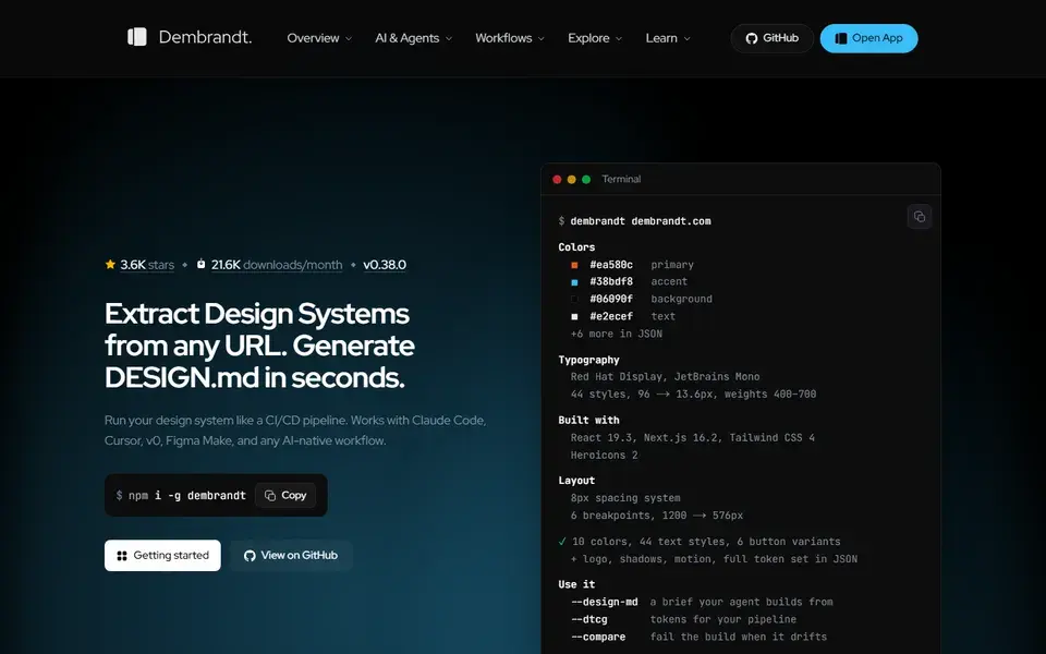 Dembrandt website preview