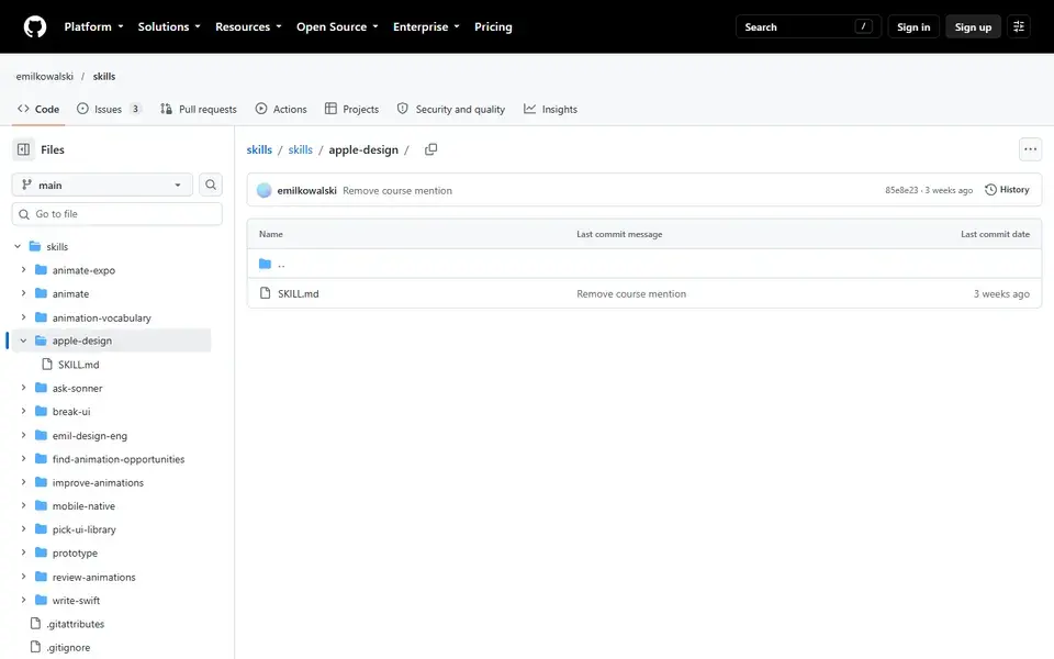 emilkowalski/skills website preview