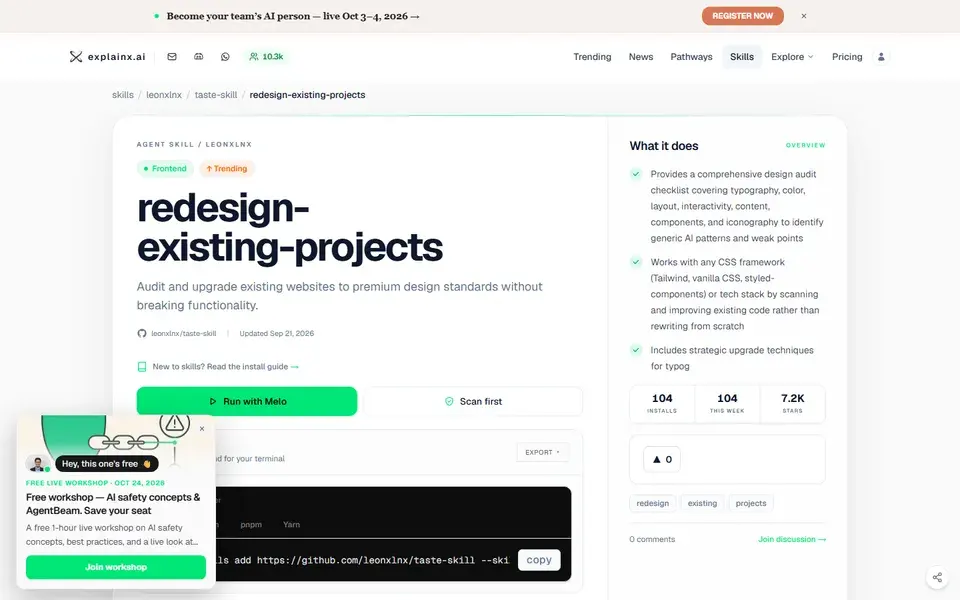 Explainx website preview