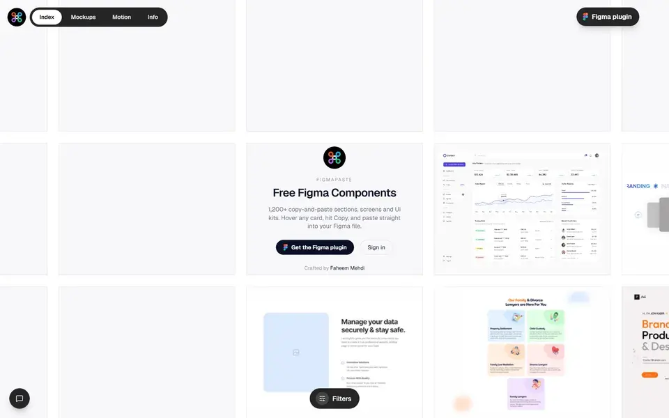 Figmapaste website preview