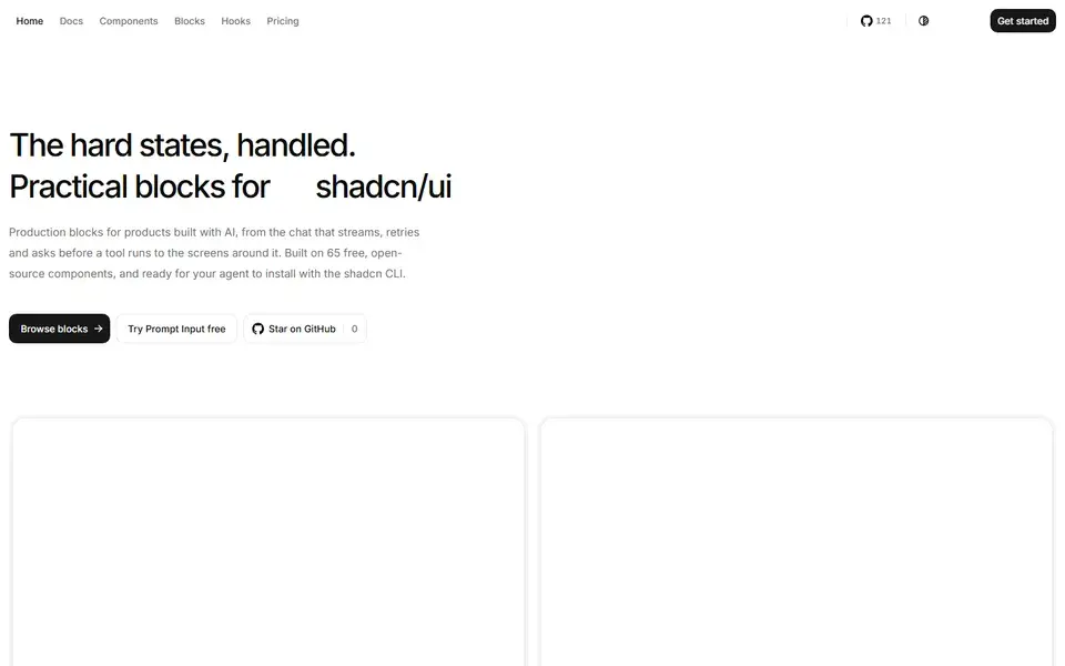 HextaUI website preview