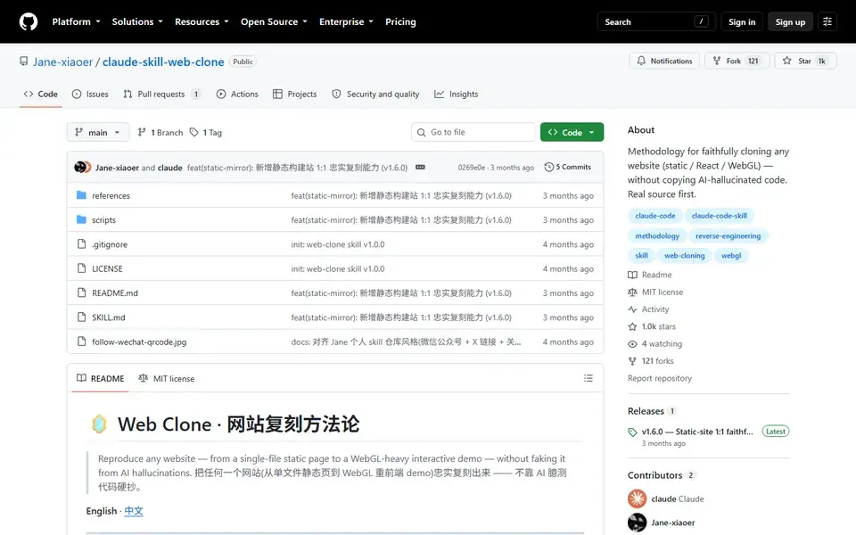 Jane-xiaoer/claude-skill-web-clone website preview