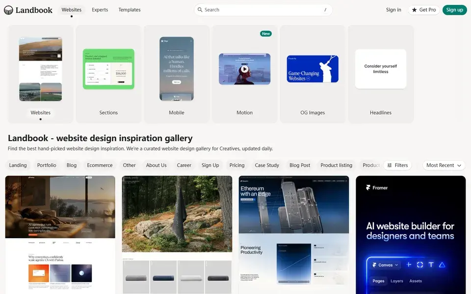 Land Book website preview