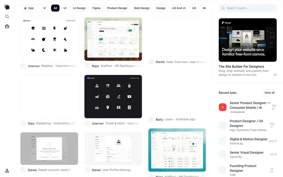 Layers website preview