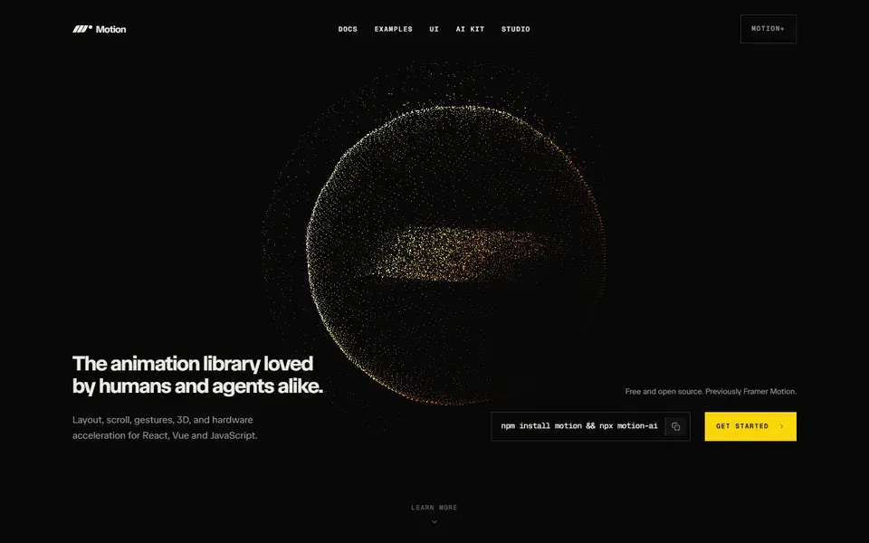Motion website preview
