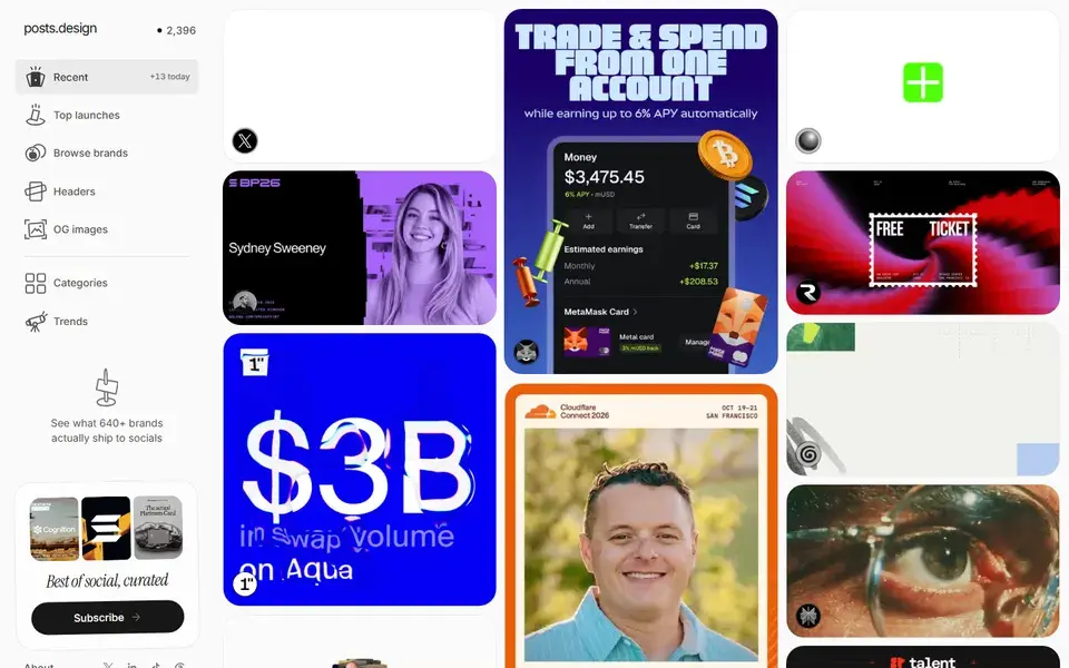 Posts website preview