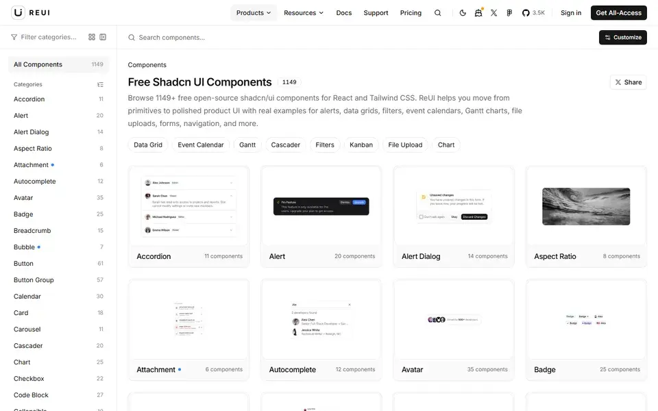 Reui website preview