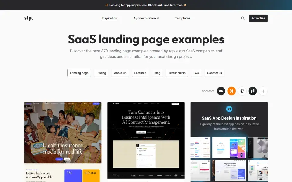 Saaslandingpage website preview