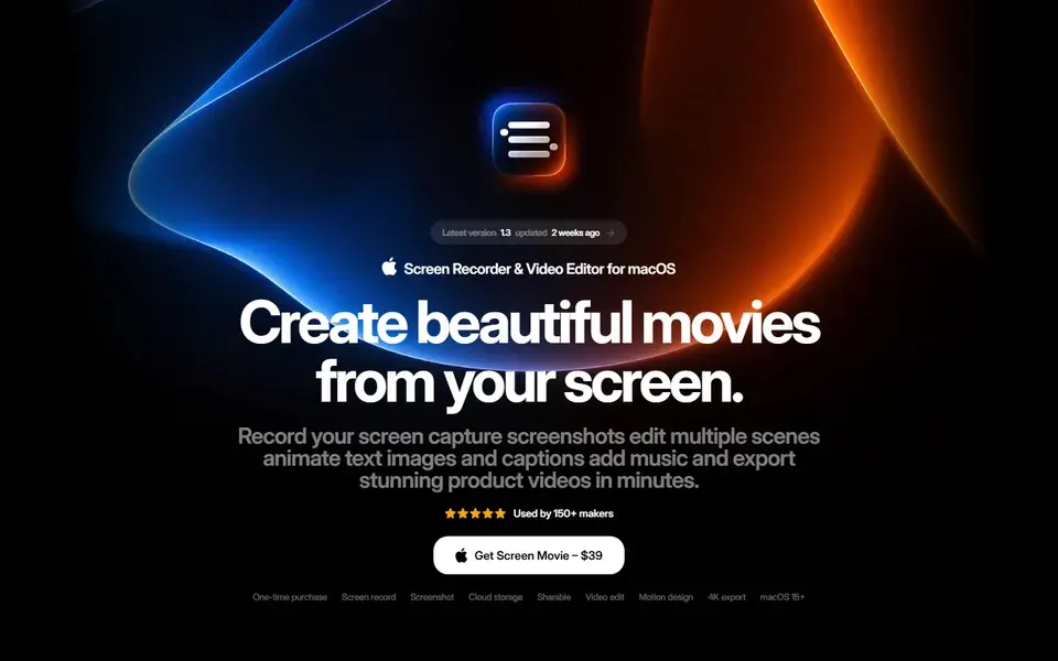 Screen Movie website preview